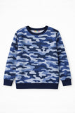 Trampoline Knit Terry Loop Camouflage Printed T-Shirt & Track Pant Set - Multi Colour
