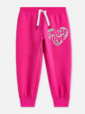 Trampoline Girls Pink Printed Tshirt and Trackpant Set