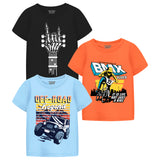 Trampoline Boys Half Sleeves Regular Fit T-Shirt (Pack of 3)
