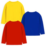 Trampoline Boys Full Sleeves Regular Fit T-Shirt (Pack of 3)