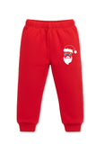 Tranpoline Kids Red Santa Claus Print Fleece Sweatshirt & Pajama Clothing Set