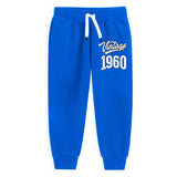 Trampoline Cotton Blend Knit Full Sleeves Typography Printed Tee With Track Pants Set - Blue