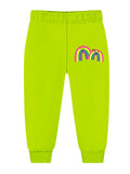Trampoline Cotton Blend Knit Pack of 2 Full Sleeves Daddy Little Princess & Rainbow Printed T-shirt and Pyjama Set - Green & Pink