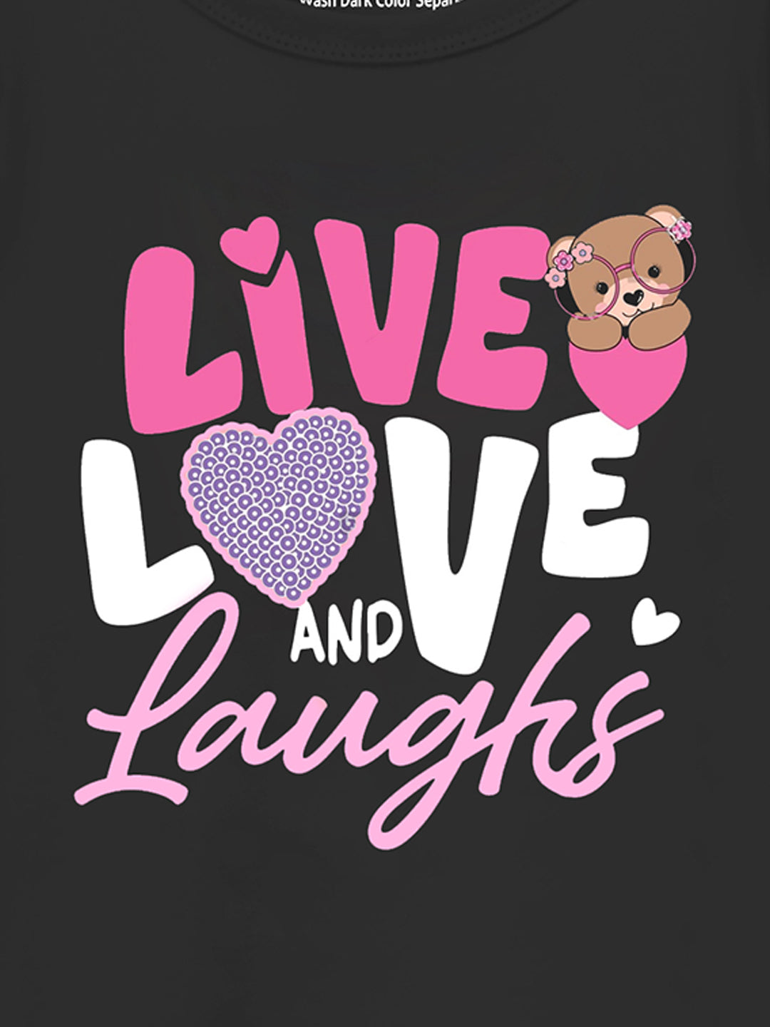 Trampoline Girls Pack Of 3 Graphic Printed Round Neck T-shirts