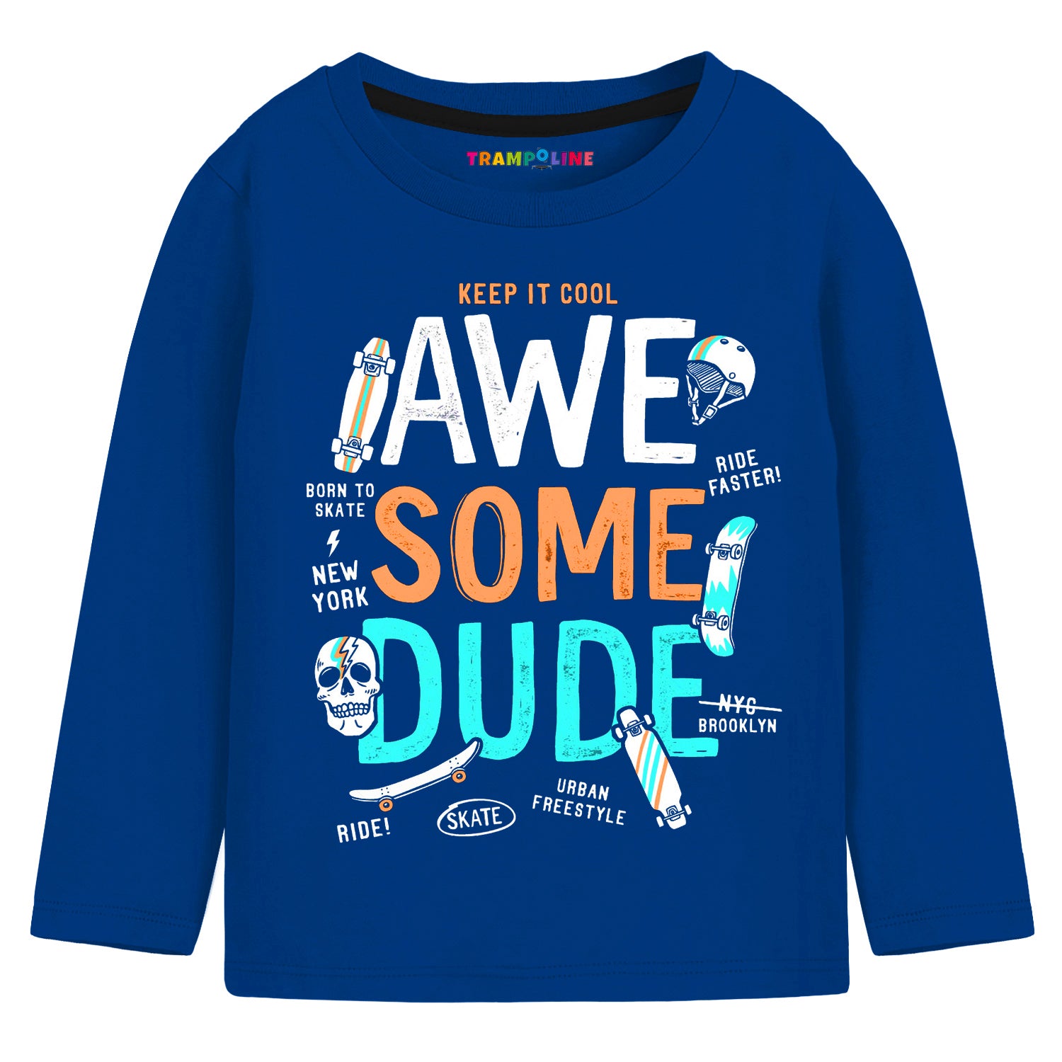 Trampoline Boys Full Sleeves Regular Fit T-Shirt (Pack of 3)