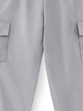 Trampoline Cotton Blend Knit Pack Of 2 Solid Joggers With Elastic Waistband & 2 Pocket- Charcoal Grey & Light Grey
