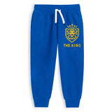 Trampoline Cotton Blend Knit Half Sleeves Lion King Printed T-shirt & Track Pants Set - Blue