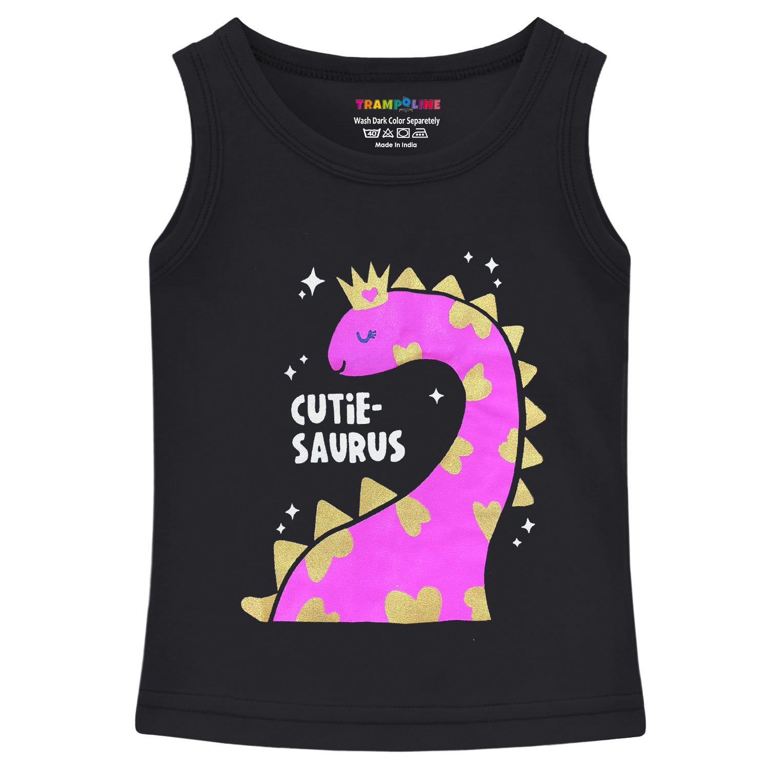 Trampoline Girls Sleeveless Regular Fit T-Shirt (Pack of 4)