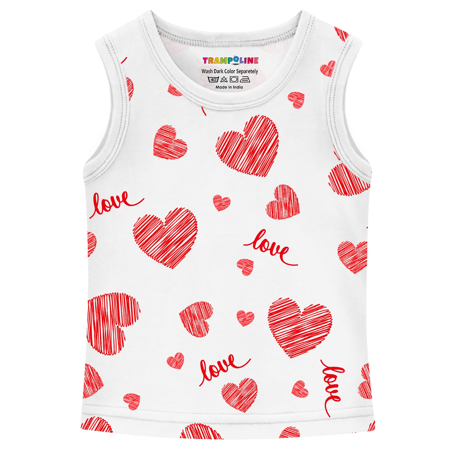 Trampoline Girls Printed Sleeveless T Shirt pack of 3