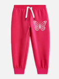 Trampoline Girls Pink Butterfly Print T-Shirt and Track Pant Set