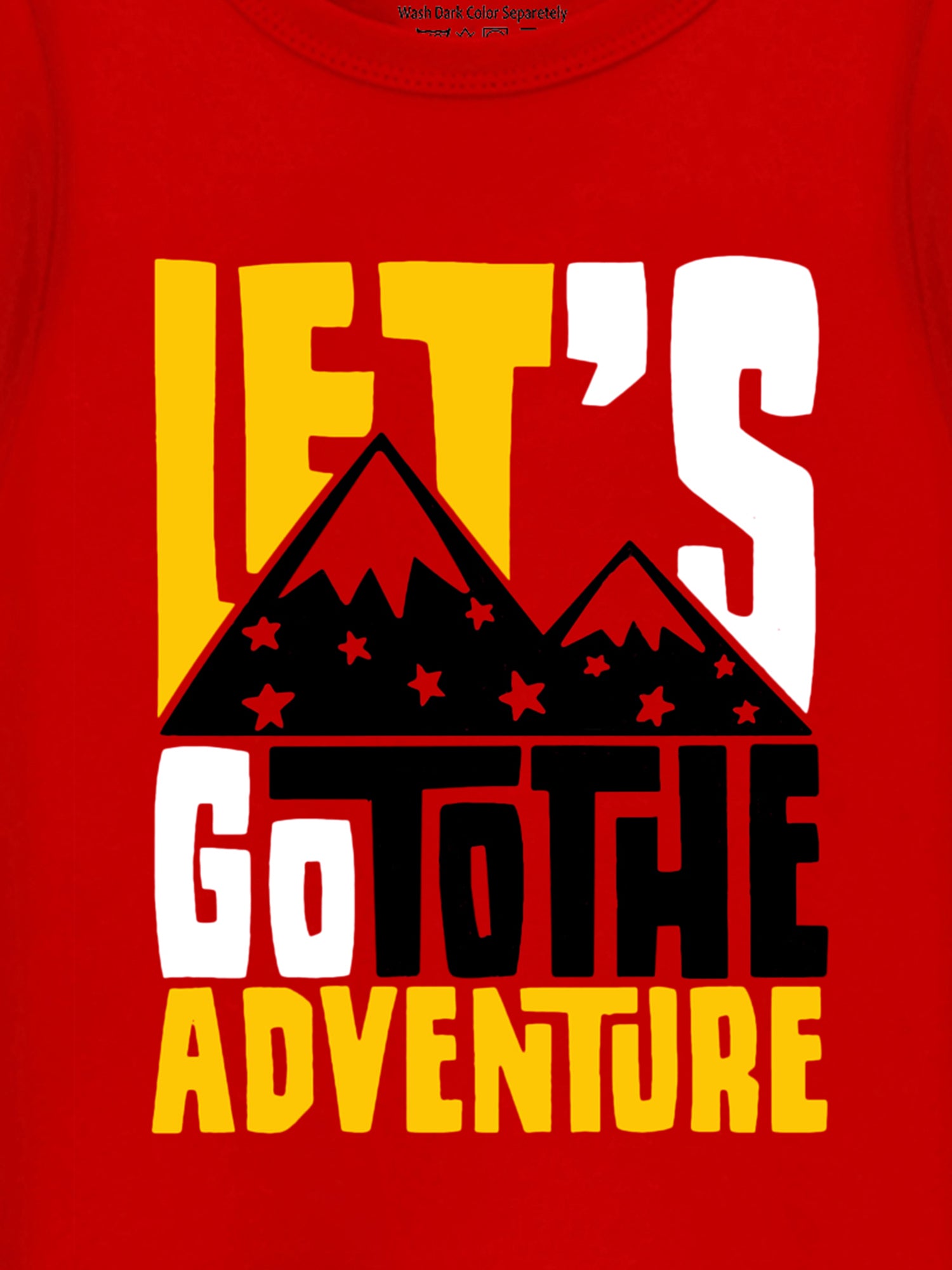 Trampoline Knit Adventure Print Cotton Blend T-shirt & Solid Cotton Terry Loop Cargo Jogger Set – Red & Black
