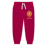 Trampoline Cotton Blend Half Sleeves Lion King Printed T-Shirt & Track Pants Set - Maroon