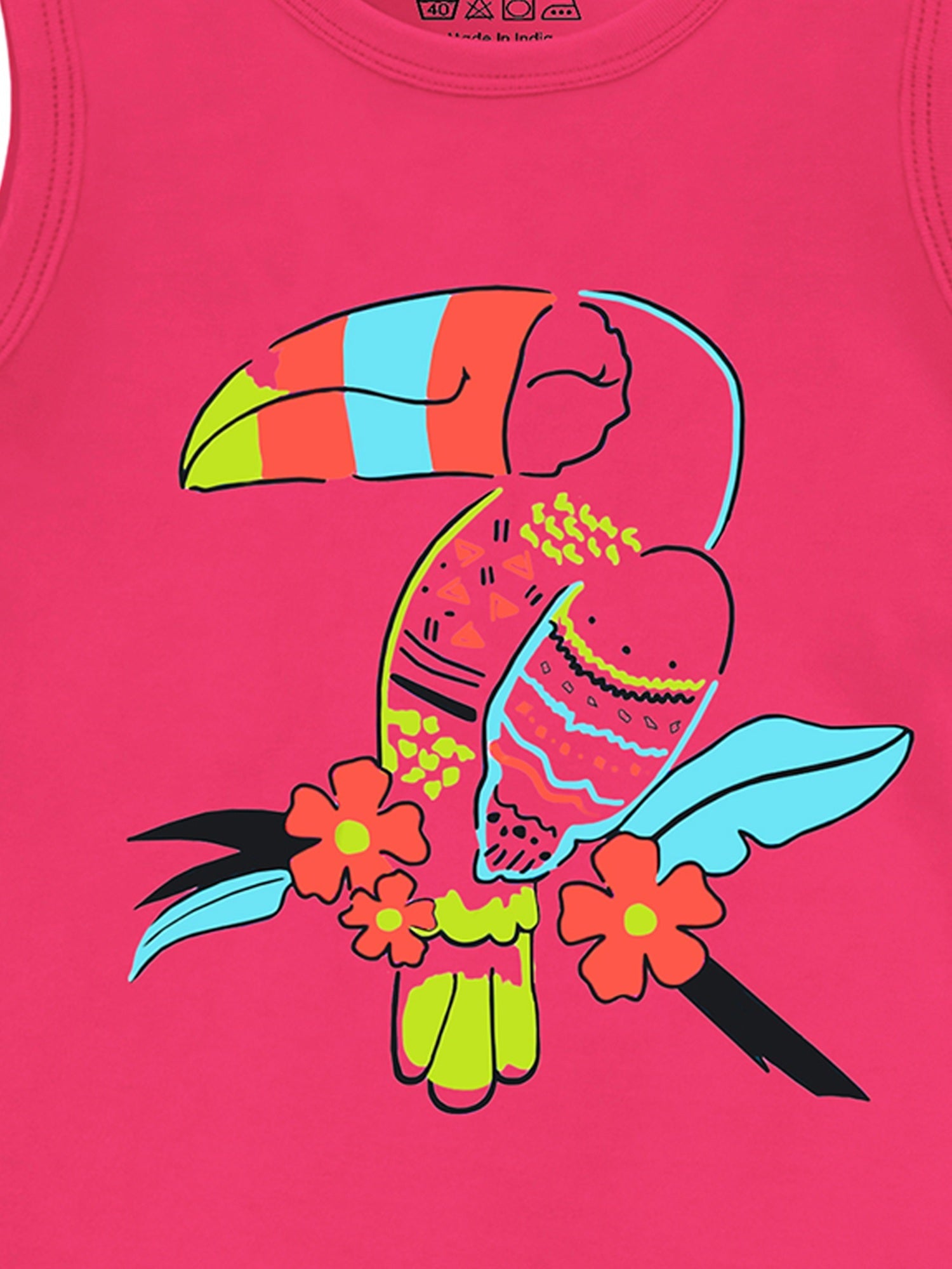 Trampoline Girls Printed Sleeveless T Shirt pack of 3