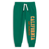 Trampoline Cotton Blend Knit Full Sleeves Typography Printed Tee With Track Pants Set - Green