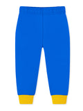 Trampoline Cotton Blend Knit Pack of 2 Full Sleeves Tiger Printed T-shirt and Pyjama Set - Yellow & Blue