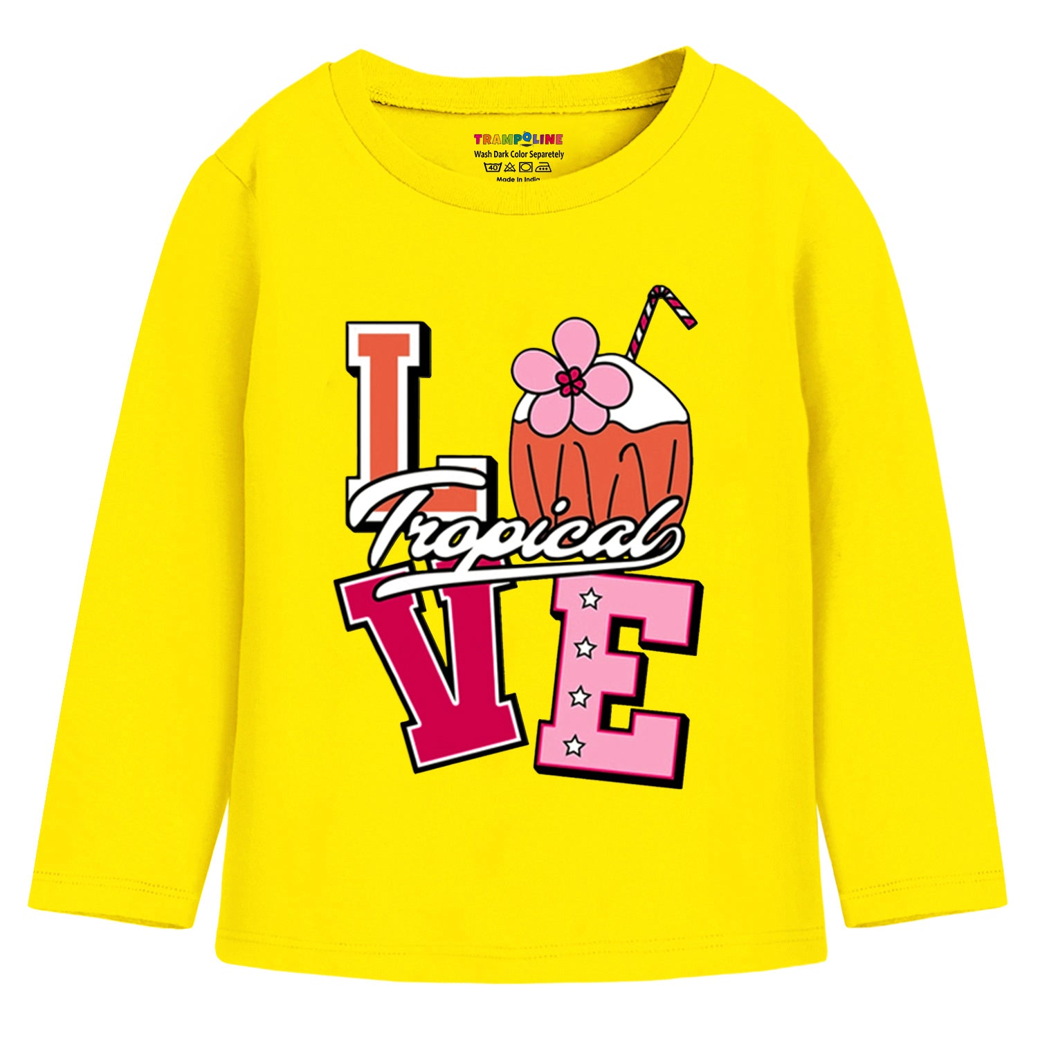 Trampoline Girls Full Sleeves Regular Fit T-Shirt (Pack of 3)