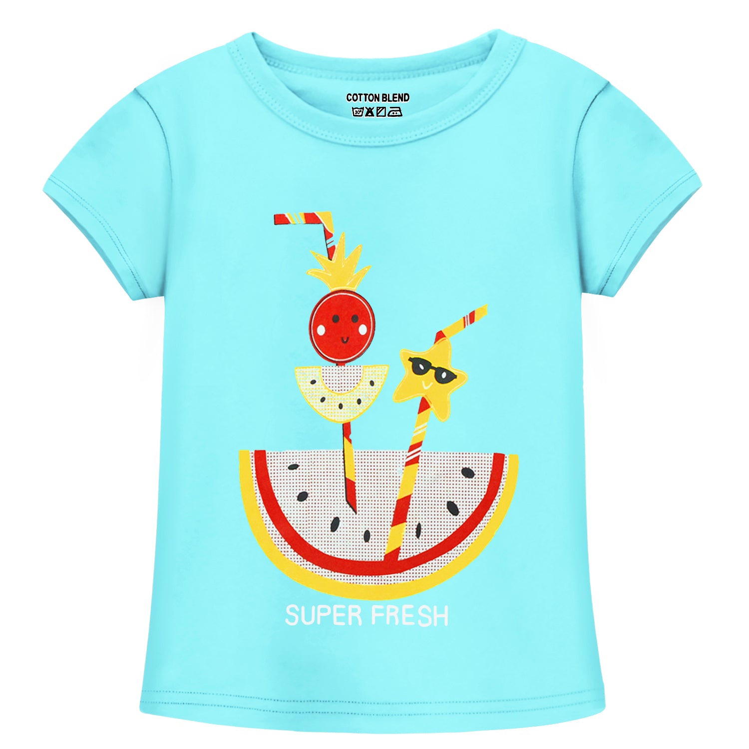 Trampoline Girls Half Sleeves Regular Fit T-Shirt (Pack of 5)