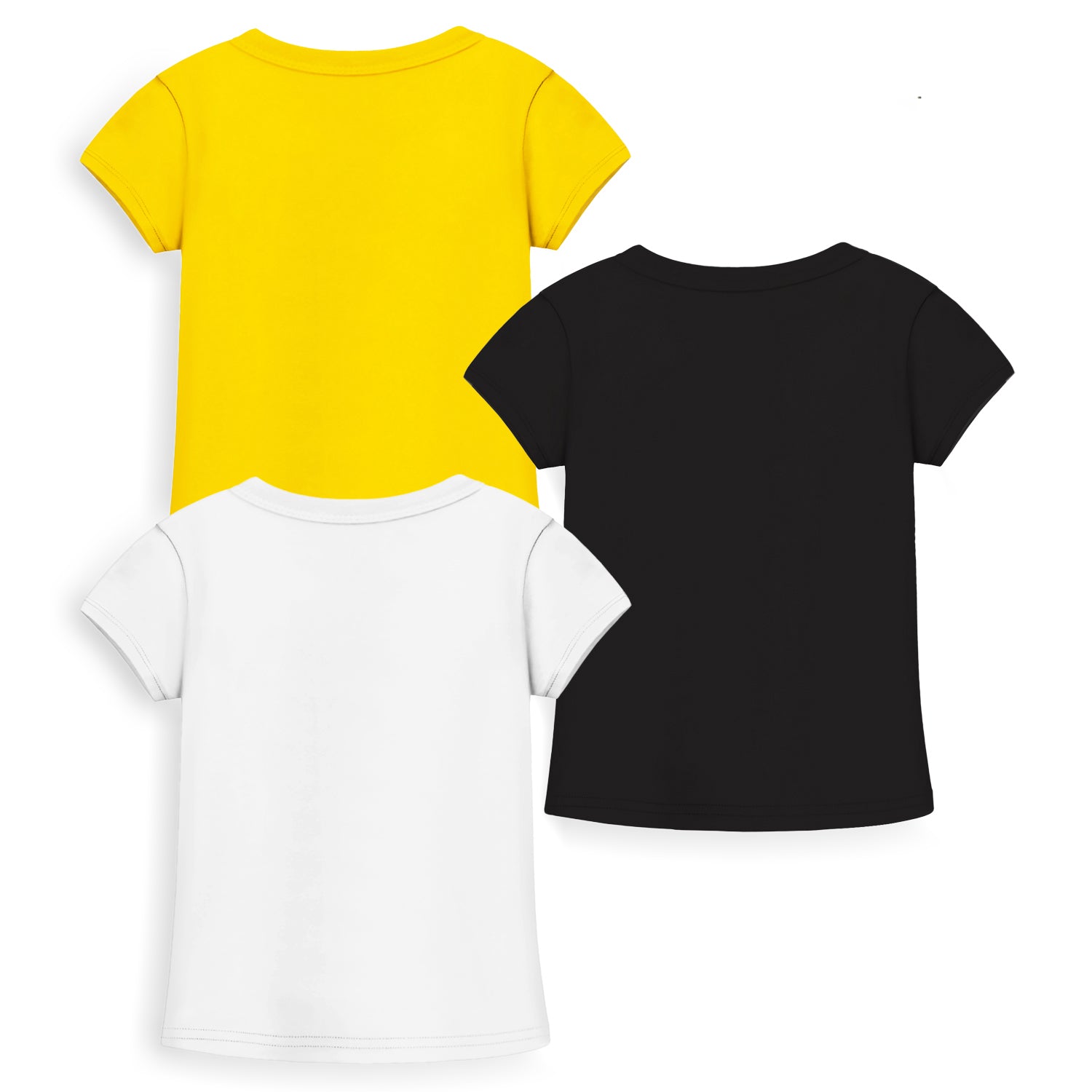 Trampoline Girls Half Sleeves Regular Fit T-Shirt (Pack of 3)