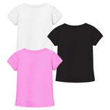 Trampoline Girls Half Sleeves Regular Fit T-Shirt (Pack of 3)