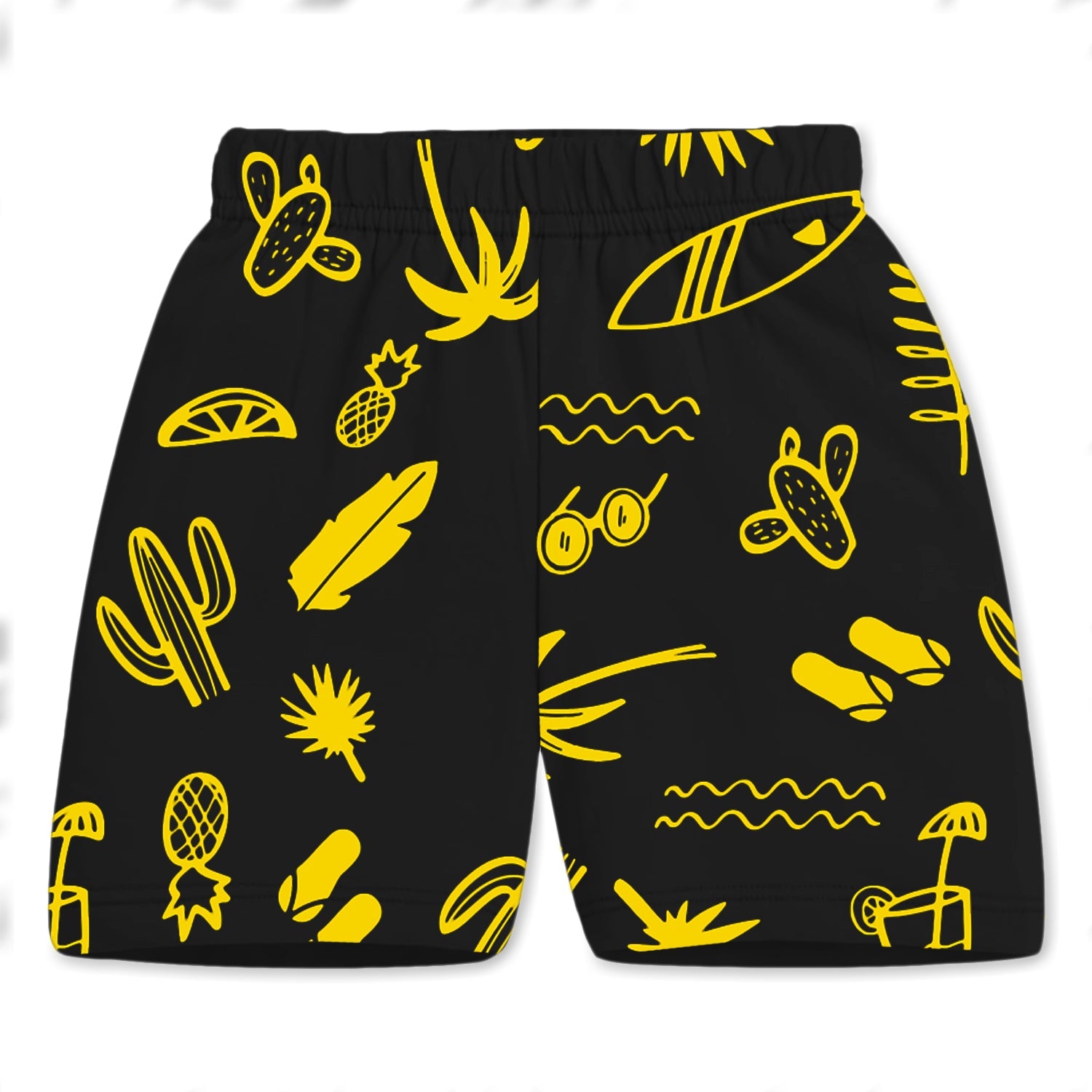 Trampoline Cotton Blend Knit Pack Of 5 Camouflage & Graphic Printed Shorts - Multi Color