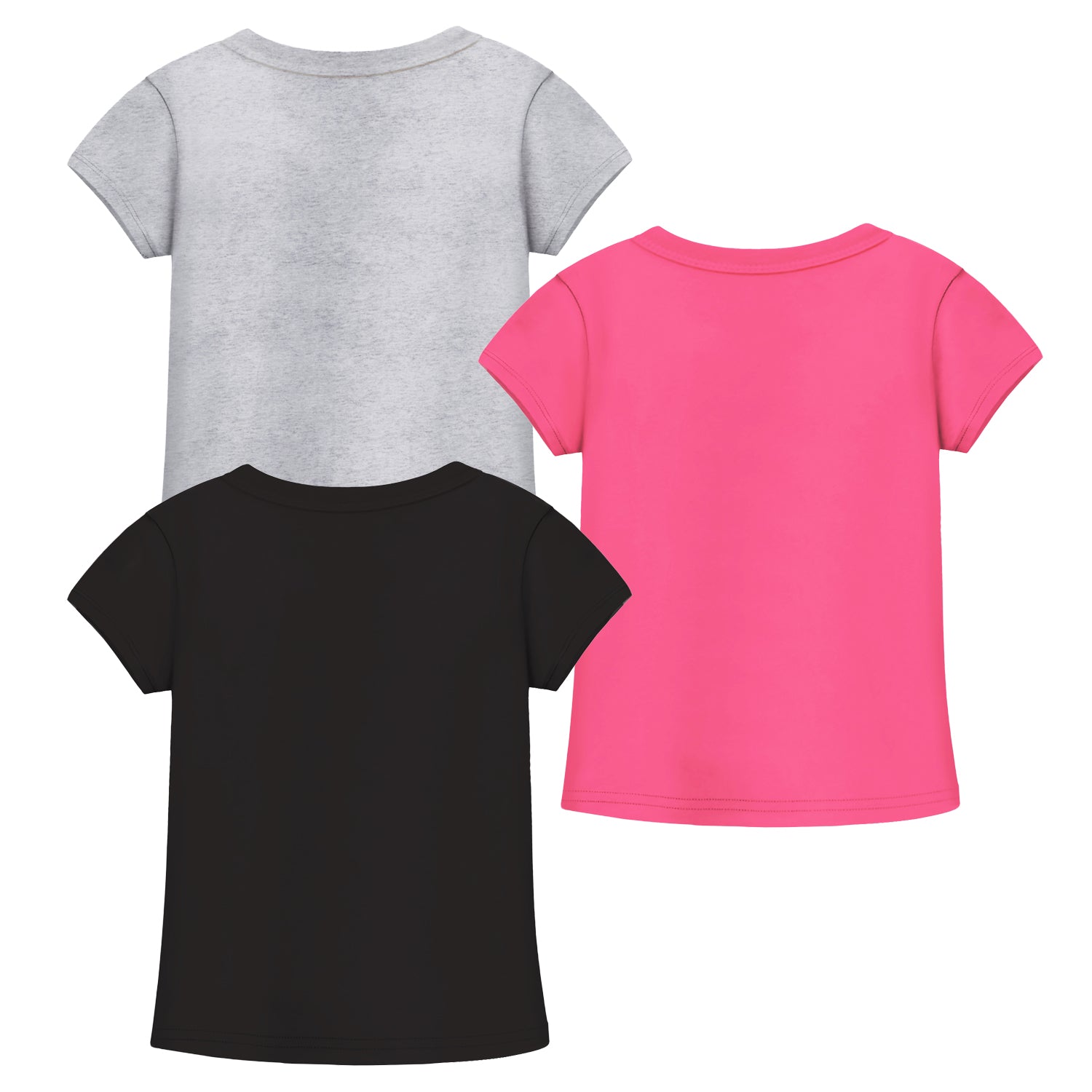 Trampoline Girls Half Sleeves Regular Fit T-Shirt (Pack of 3)