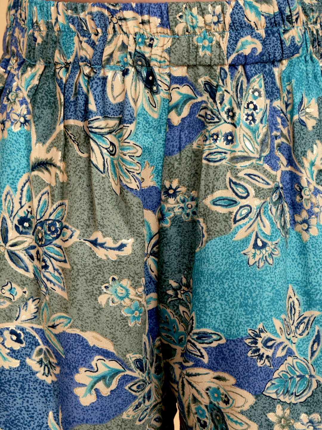Trampoline Girls Floral Printed Kurta & Palazzo Set With Dupatta