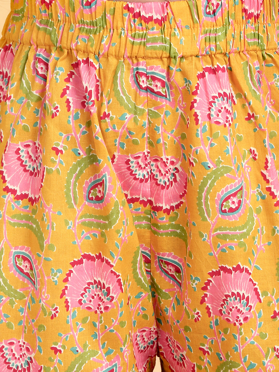 Trampoline Girls Floral Printed Kurta & Sharara Set With Dupatta