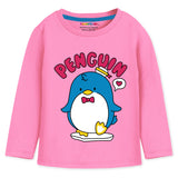 Trampoline Cotton Blend Knit Pack Of 4 Full Sleeves Shark & Penguin Printed Tees - Multi Colour