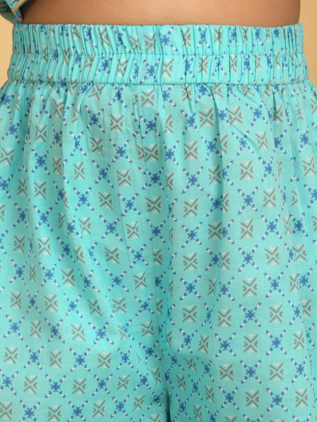 Trampoline Girls Floral Printed Kurta & Palazzo Set With Dupatta