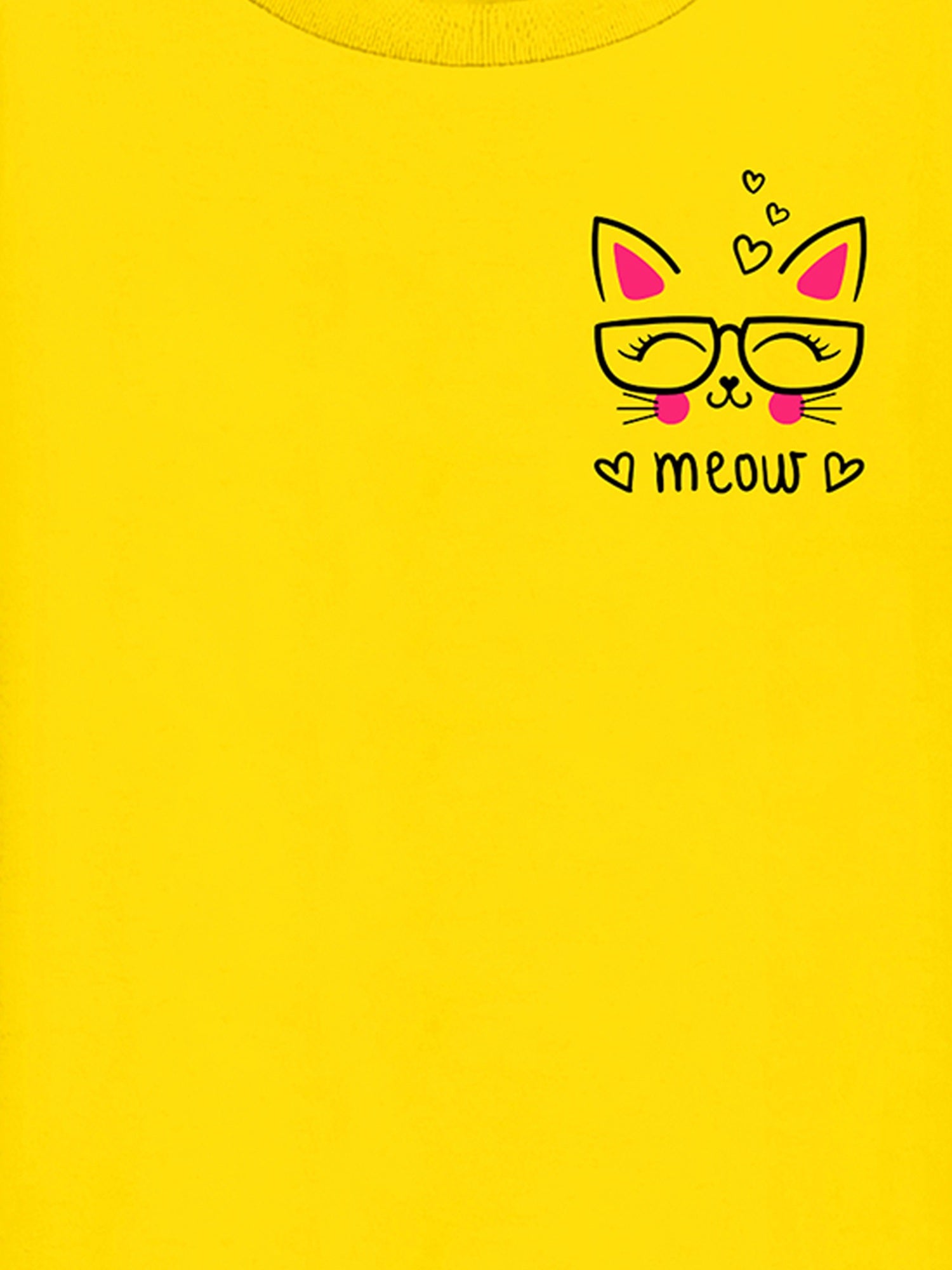 Trampoline Cotton Blend Knit Pack Of 5 Full Sleeves Share A Smile & Meow Text Printed Tees - Multi Colour