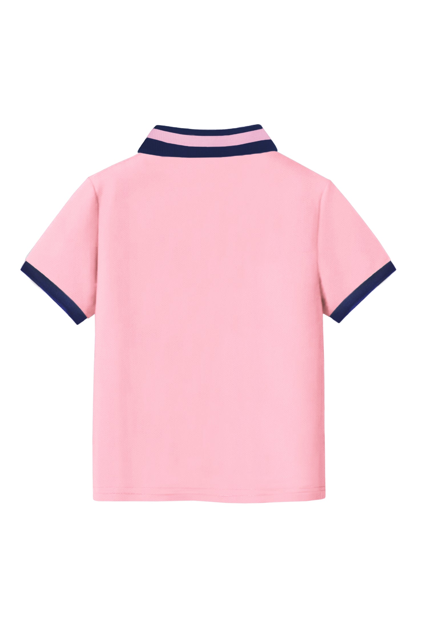 Trampoline Kids Cotton Blend Knit Half Sleeves Solid  Polo T-Shirt Pack of 2 - Blue, Pink