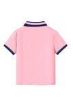 Trampoline Kids Cotton Blend Knit Half Sleeves Solid  Polo T-Shirt Pack of 2 - Blue, Pink