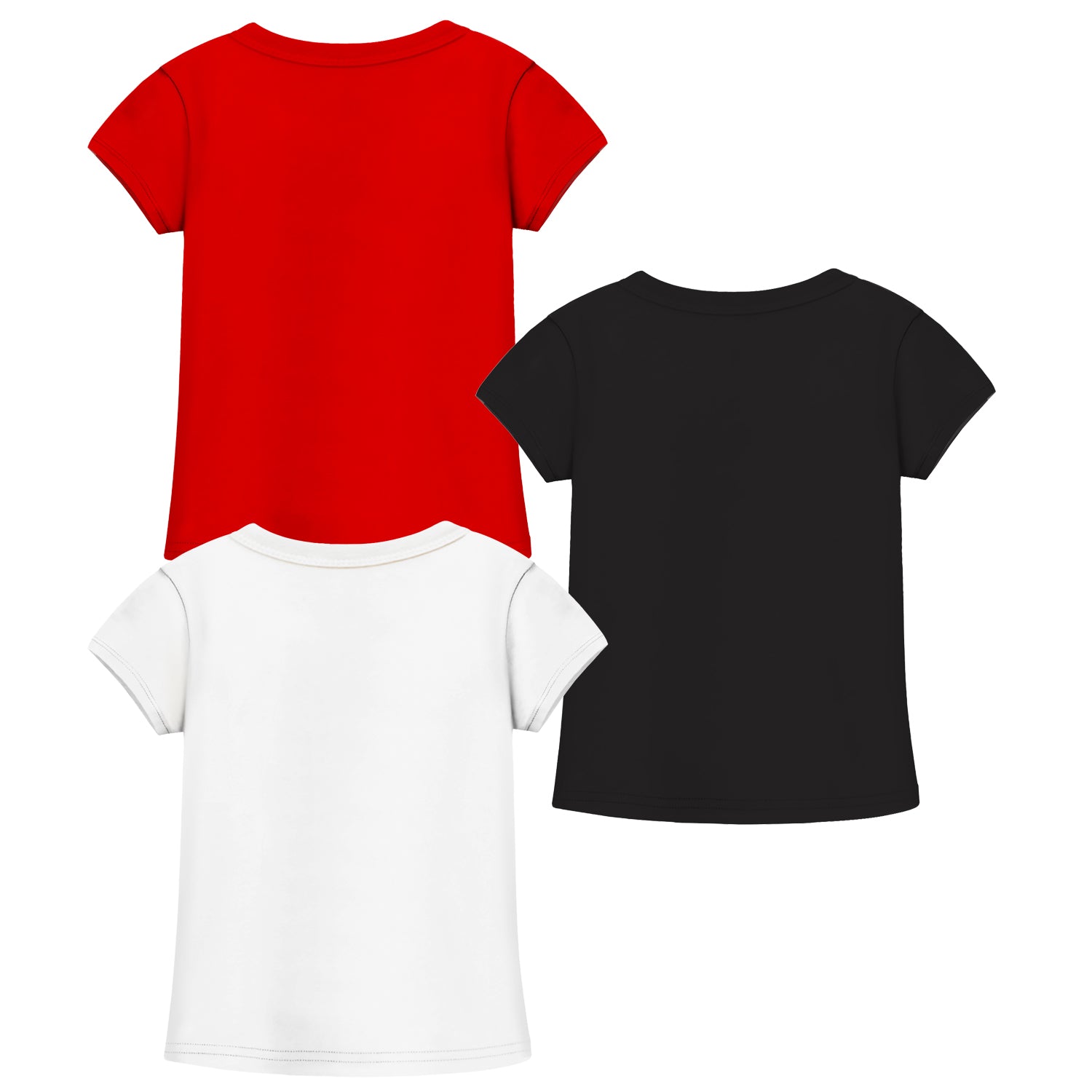Trampoline Girls Half Sleeves Regular Fit T-Shirt (Pack of 3)