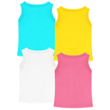 Trampoline Girls Sleeveless Regular Fit T-Shirt (Pack of 4)