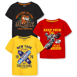 Trampoline Boys Half Sleeves Regular Fit T-Shirt (Pack of 3)