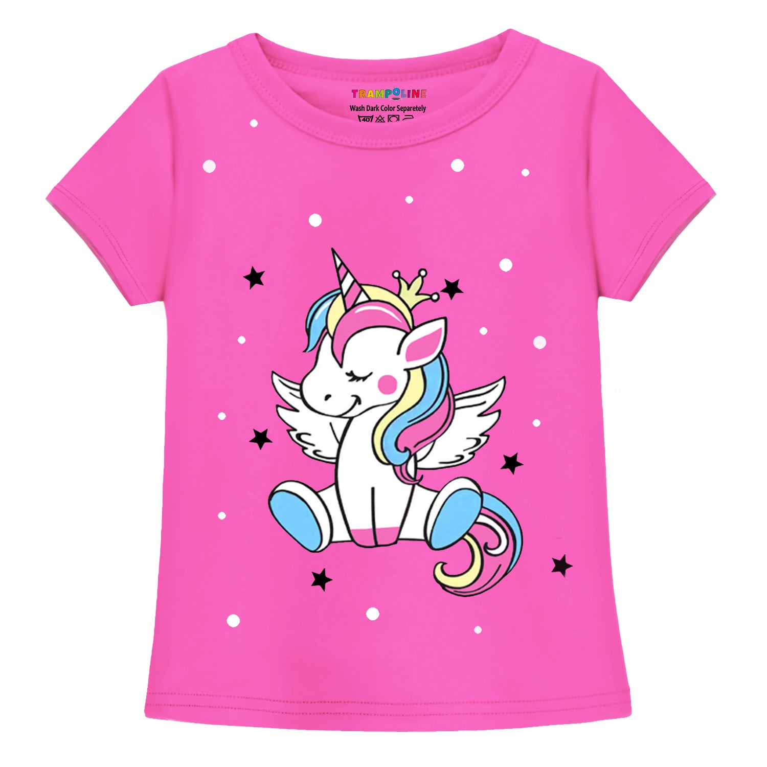 Trampoline Girls Half Sleeves Regular Fit T-Shirt (Pack of 5)