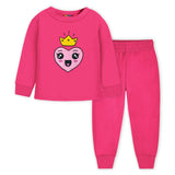 Trampoline Kids Cotton Terry Loop Patch-Work T-shirt and Pyjama Set