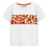 Trampoline Cotton Blend Knit Pack of 2 Half Sleeves Dino & Camo Printed T-shirt & Shorts Set - Multi Color