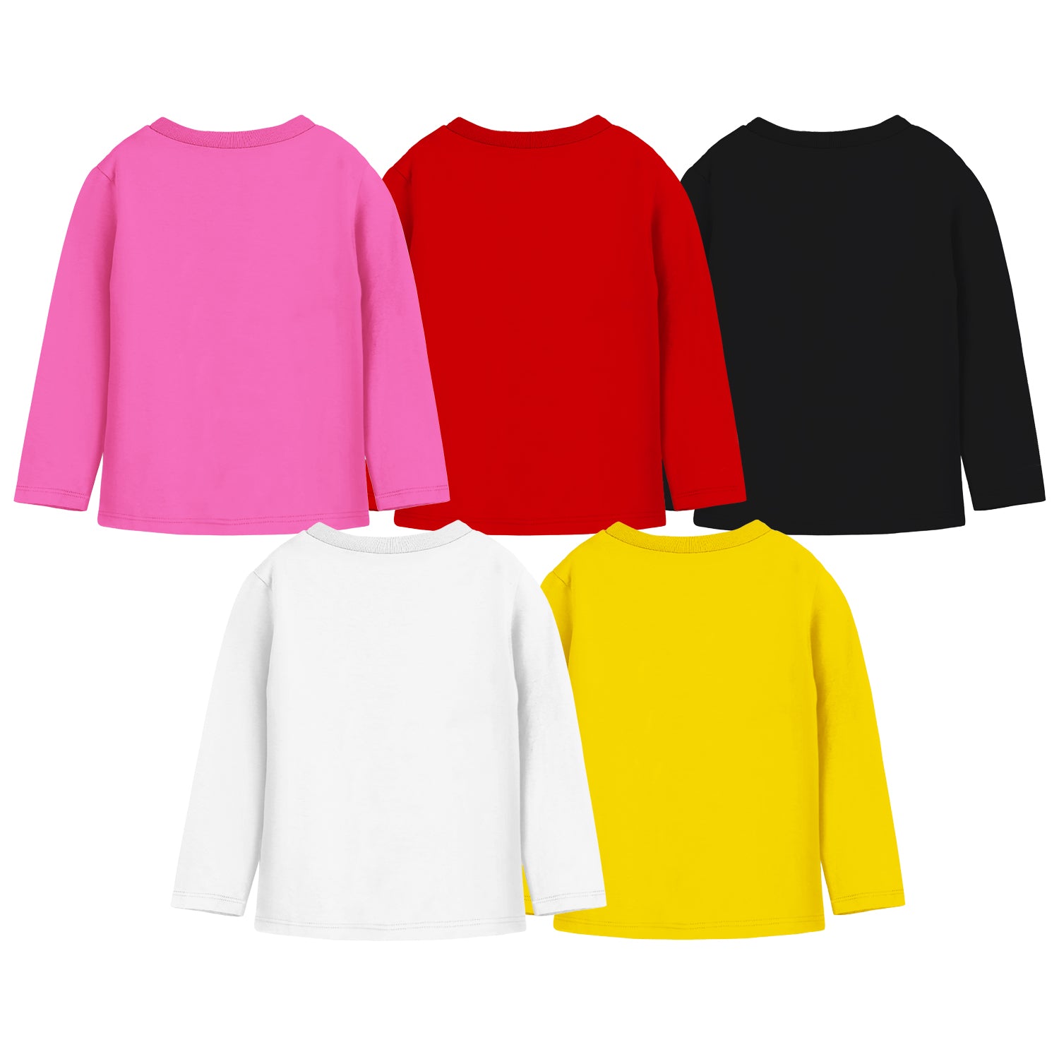 Trampoline Girls Full Sleeves Regular Fit T-Shirt (Pack of 5)