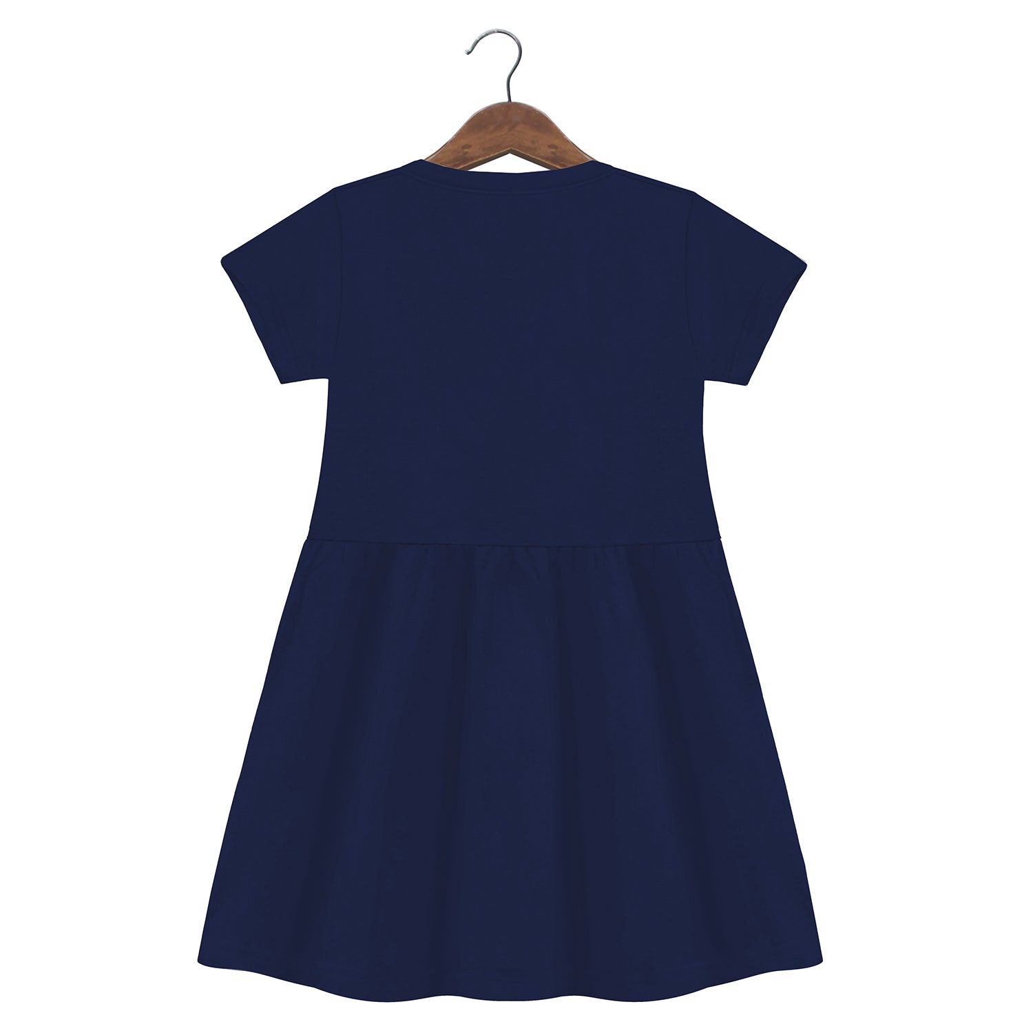 Trampoline Girls Half Sleeve Midi Dress | Cotton Casual Wear with Cute Prints | Breathable Summer Dress for Kids | Easy Everyday Outfit | Pack of 1