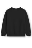 Trampoline Fleece Knit Full Sleeves Snow Man Printed Winter Sweatshirt - Black