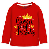 Trampoline Knit Cotton Blend Full Sleeves Unicorn & Queen Of Heart Printed Tees Pack Of 5 - Multi Colour