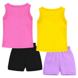 Trampoline Girls Printed Casual Clothing Set (Pack of 2)
