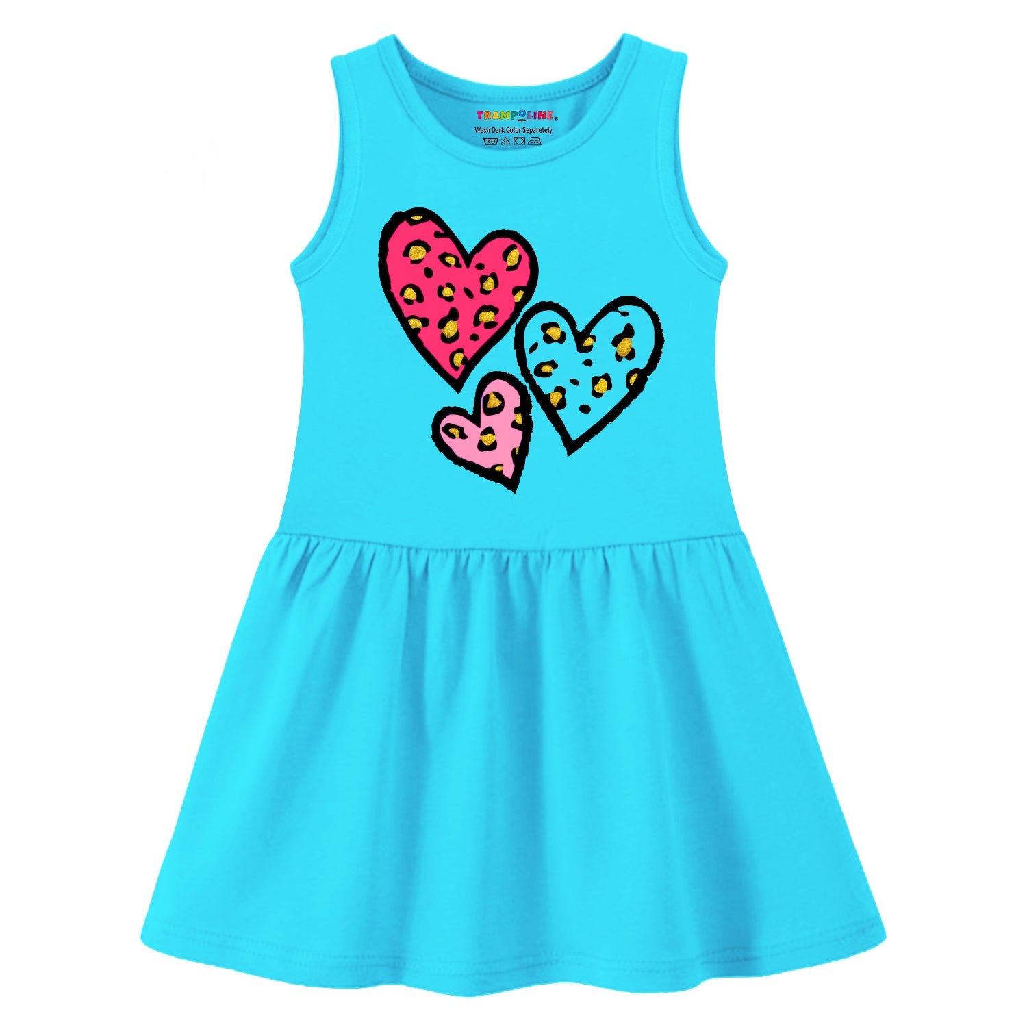 Trampoline Girls Sleeveless Midi Dresses Pack of 2 | Soft Cotton Blend | Colorful & Adorable Prints | Perfect for Playdates, Parties & Everyday Summer Fun