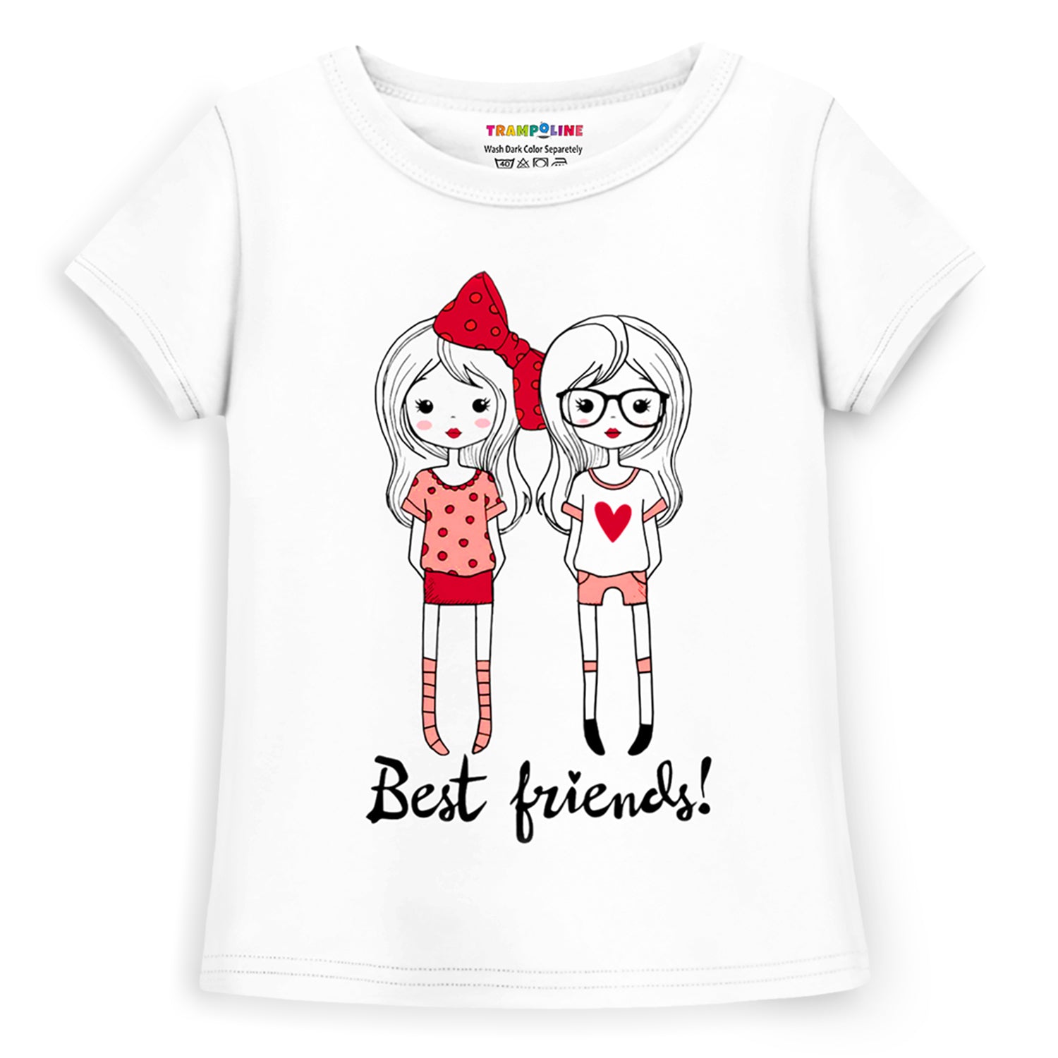 Trampoline Girls Half Sleeves Regular Fit T-Shirt (Pack of 4)