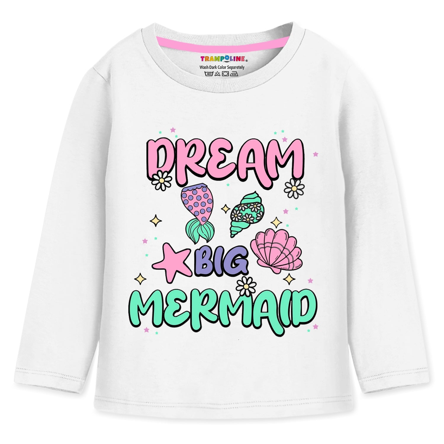 Trampoline Cotton Blend Knit Pack Of 5 Full Sleeves Butterfly & Unicorn Printed Tee - Multi Colour