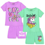 Trampoline Girls Printed Casual Clothing Set (Pack of 2)