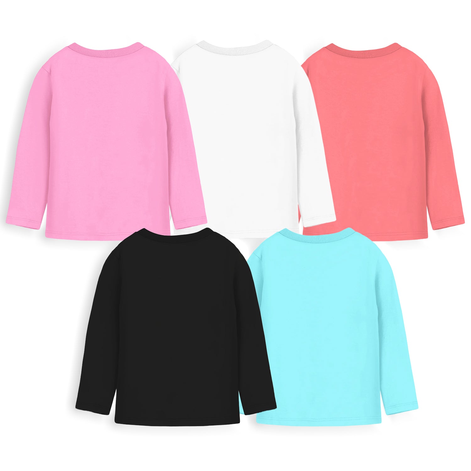 Trampoline Girls Full Sleeves Regular Fit T-Shirt (Pack of 5)