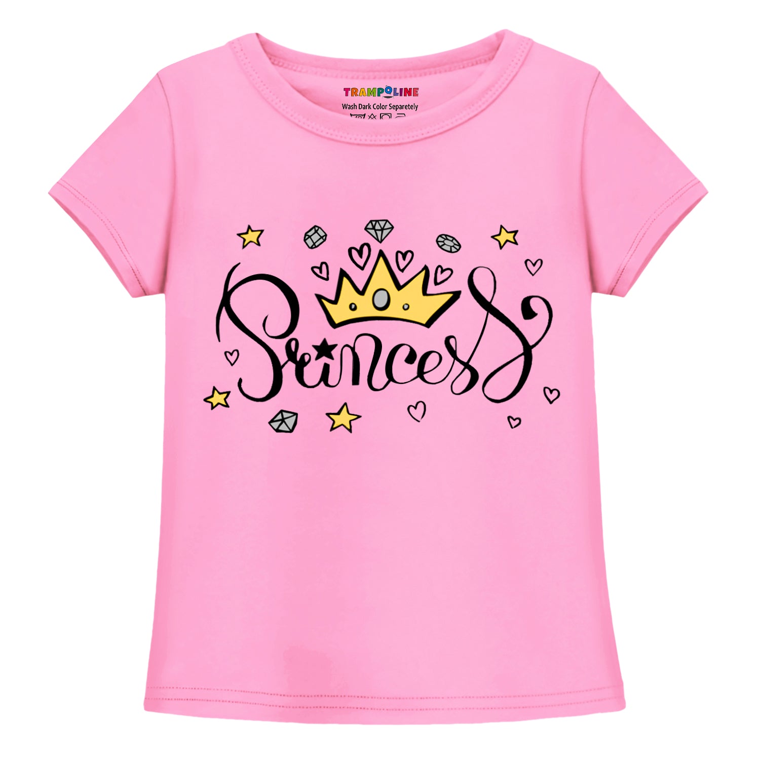 Trampoline Girls Half Sleeves Regular Fit T-Shirt (Pack of 3)