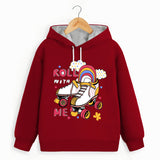 Trampoline Girls Full Sleeve Printed Hooded Sweatshirt (Pack of 2)